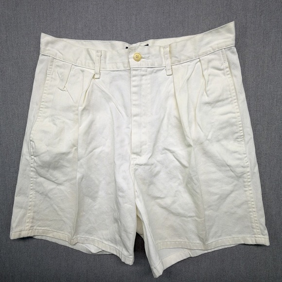 Polo Ralph Lauren Other - Vintage Polo Ralph Lauren Made In USA Double Pleated Chino Shorts Beige 30"